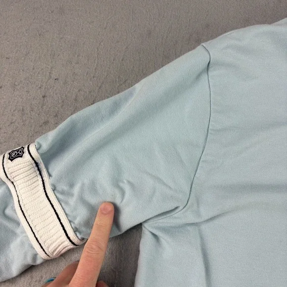 St John Sport Sweater Womens Size P (Small) Blue Pullover Pocket‎ Long Sleeve - Picture 8 of 10